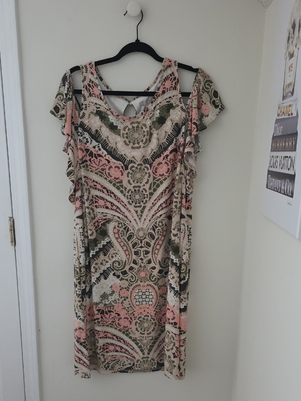 Est. 1946 Cold Shoulder Patterned Dress